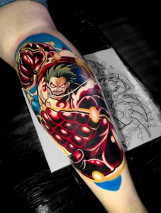 Tatuagem nerd colorida