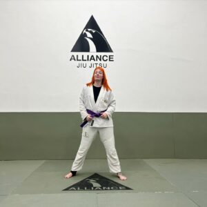 Mel Fire na academia de Jiu Jistsu