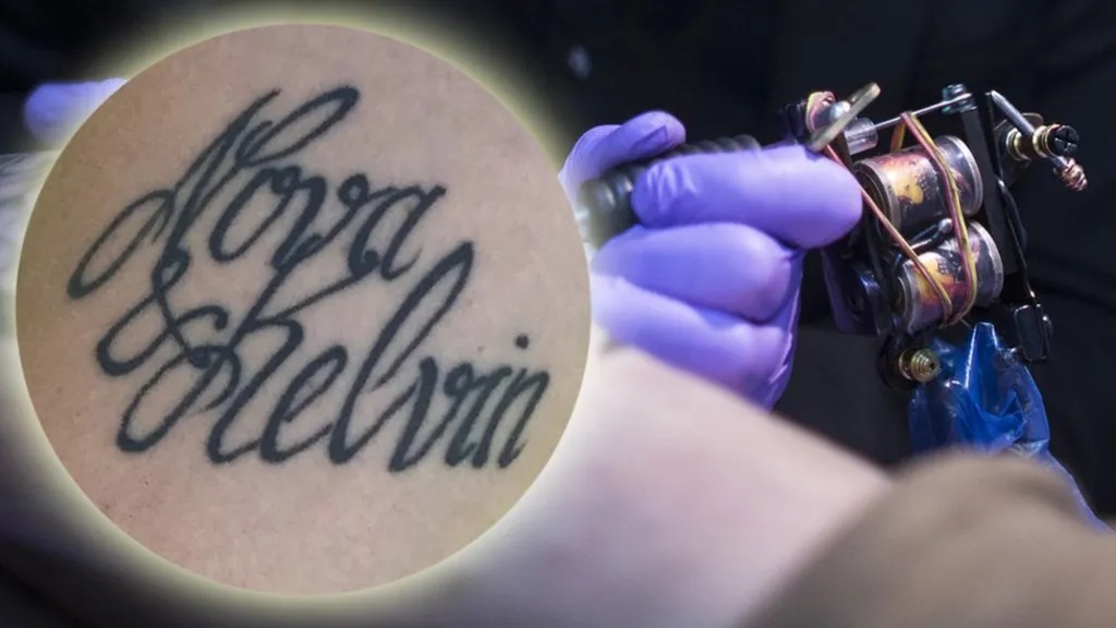 Tatuagem do filho escrita errada