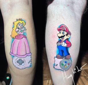 Tatuagem Nerd e Geek Super Mario