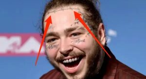 Tatuagem no rosto de Post Malone
