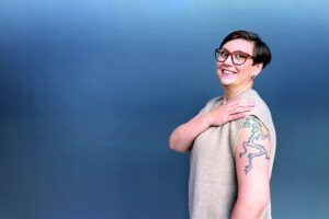 Dra Christel Nielsen. Tatuagem e Linfoma