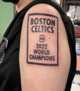 Torcedor Tatuagem Celtics NBA