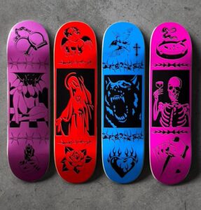 Shapes de skate Han Shinko e Zero Skateboards